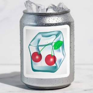 Cerejas em Cubos de Gelo Adesivos