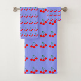 Cerejas no Conjunto Violet Bath Toalha