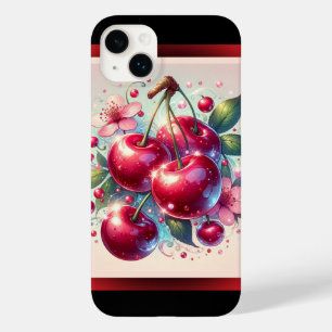 Cerejas Vermelhas Lindas Cerejas Floral Menina Ros