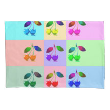 Cerejas Vivas Coloridas - Pop Art