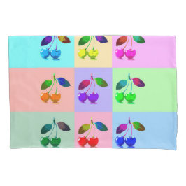 Cerejas Vivas Coloridas - Pop Art