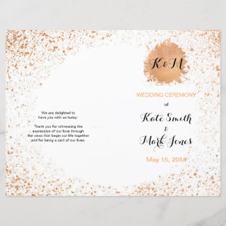 Cerimônia de Casamento de Cobre Spray Ordem de ser