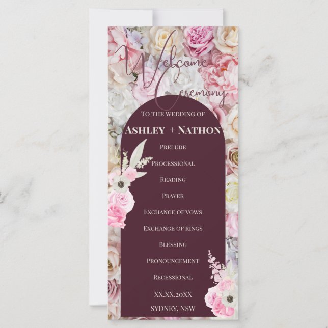 Cerimônia de Casamento de Terras Florais de Mahoga (Frente)