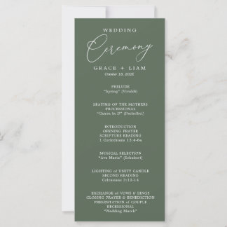 Cerimônia de Casamento Elegante de Script Minimali