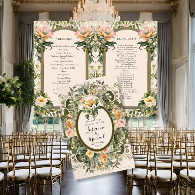 Cerimônia de Casamento Floral Amarelo Vitoriano (Criador carregado)