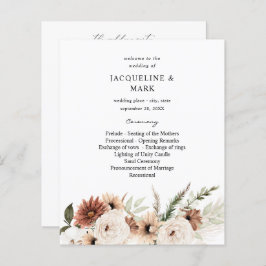 Cerimônia de Casamento Floral de Boho Neutral