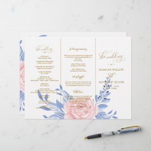 Cerimônia de Casamento Floral Russo Dusty Blue Pi
