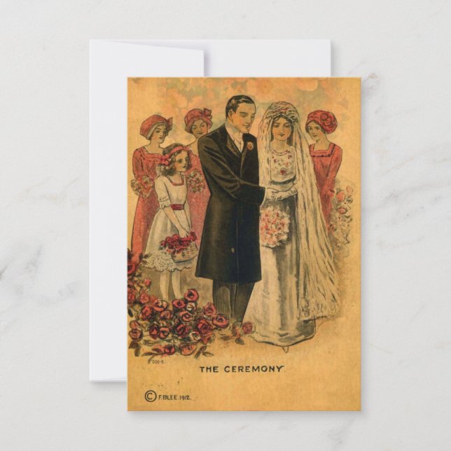 Cerimônia de casamento vintage (Frente)