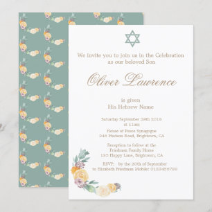 Cerimônia de nomeação do bebê Convite para o Hebra