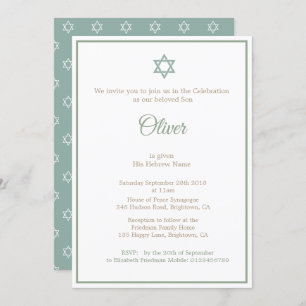 Cerimônia de nomeação do bebê Convite Verde para o