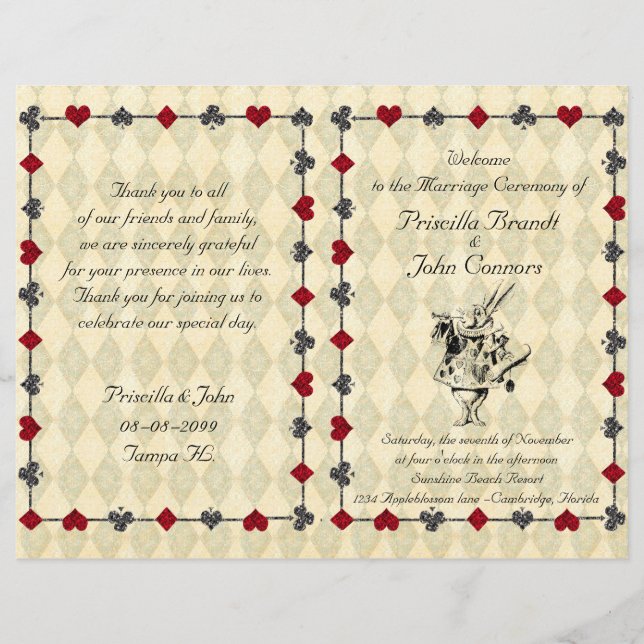 Cerimônia do Programa Casamento,Alice no País das  (Frente)