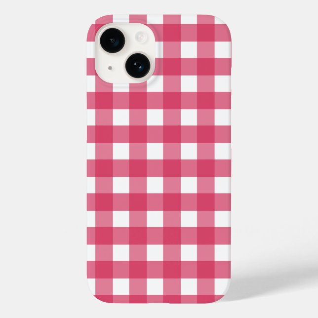 Cerise gingham Case-Mate capas de iphone (Verso)