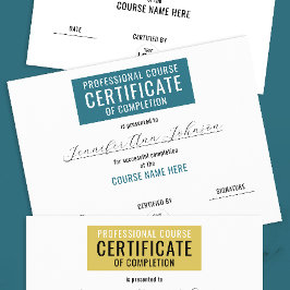 Certificado Azul Simples De Conclusão