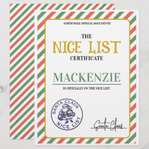 Certificado da Lista Legal Assinado por Papai Noel