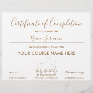 Certificado de acabamento do corpo