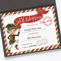 Certificado De Adoção Do Elf De Natal