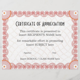 CERTIFICADO DE APRECIAÇÃO