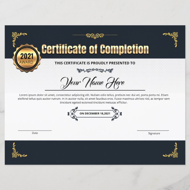 Certificado De Apreciação (Frente)