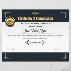 Certificado De Apreciação