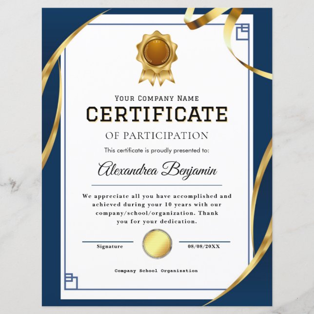 Certificado de Apreciação (Frente)