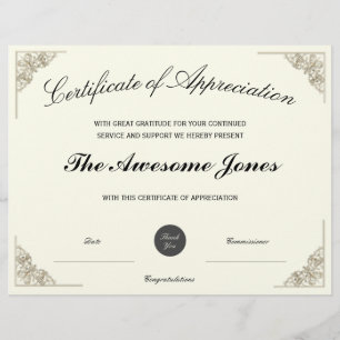 Certificado de Apreciação Elegante com Logotipo 