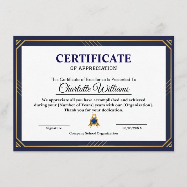 Certificado de Apreciação Profissional Arte de Par (Frente)
