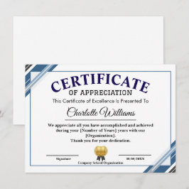 Certificado de Apreciação – Reconhecimento Profiss