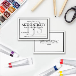 Certificado de Autenticidade do Monograma Branco N