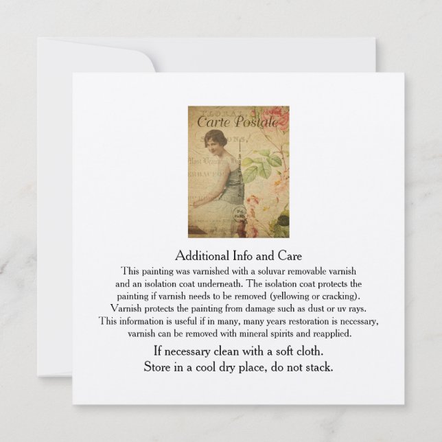 Certificado de Autenticidade Modelo para o Artista (Verso)