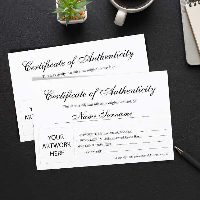 Certificado de Autenticidade Trabalho de arte por (Criador carregado)