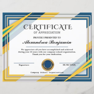 Certificado de Avaliação de Conquista