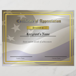 Certificado de Bandeira Personalizada Thin Blue Li