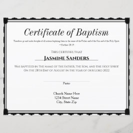 Certificado de Batismo