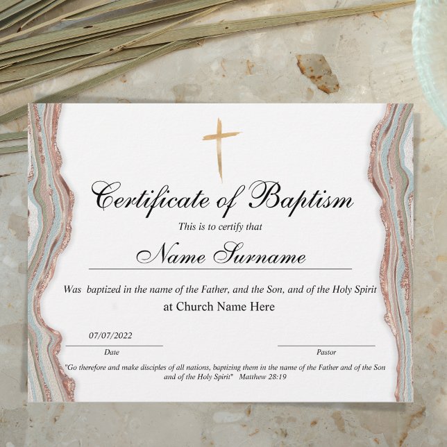 Certificado de Batismo, Dedicação de Bebês (Criador carregado)