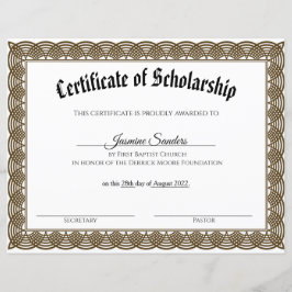 Certificado de Bolsa de Fronteira Negra