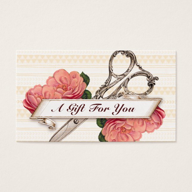 certificado de cartão-presente de cabeleireiro (Frente)