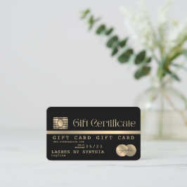 Certificado de Cartão Presente de Cartão de Crédit