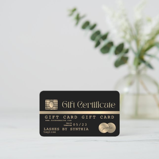 Certificado de Cartão Presente de Cartão de Crédit (Em pé/Frente)