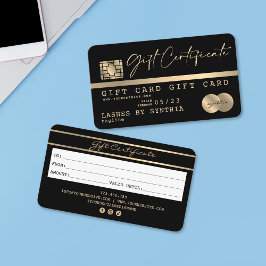 Certificado de Cartão Presente de Cartão de Crédit