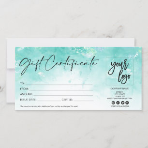 certificado de cartão-presente moderno adicionar l