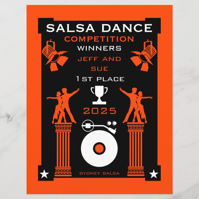Certificado de Competição de Dança Salsa (Frente)