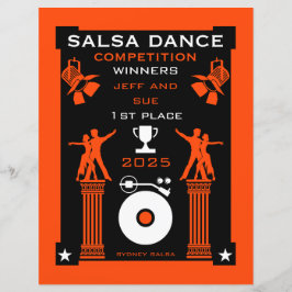 Certificado de Competição de Dança Salsa