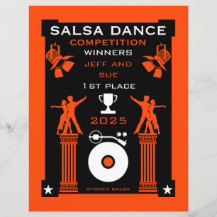 Certificado de Competição de Dança Salsa