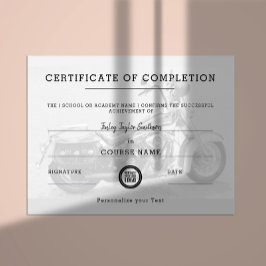 Certificado de conclusão da formação de motociclos