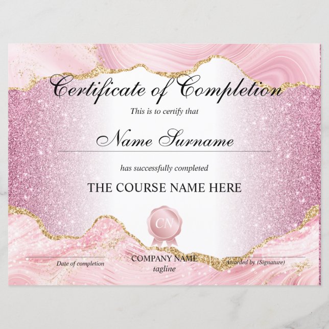 Certificado de Conclusão do Curso de Conclusão de  (Frente)