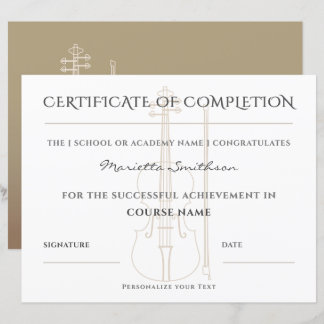 Certificado de Conclusão do Curso Violino Clássico
