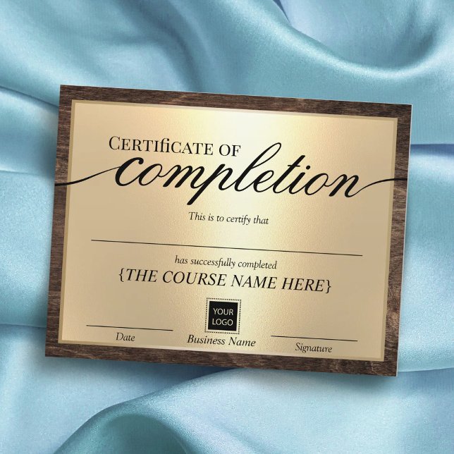 Certificado de conclusão Dourado e Prêmio de madei (Criador carregado)