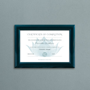 Certificado De Conclusão Lotus Flower Para Yoga Re