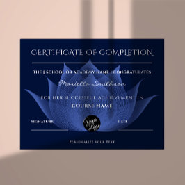 Certificado De Conclusão Lotus Flower Para Yoga Re