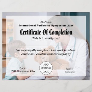 Certificado de Conferência Pediátrica para Médicos